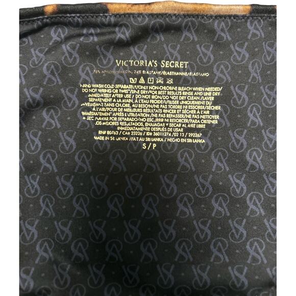 RARE NWOT Victoria’s Secret Gold Toggle Leopard Push Up Bikini Top LG Bottoms SM - Picture 7 of 8